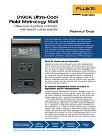 Thumbnail of document Data Sheet - 9190A Ultra-Cool Field Metrology Well
